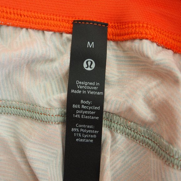 Lululemon Men's T.H.E. Short Linerless 7" Inseam Classic Stretch Orange Coral - Picture 10 of 16
